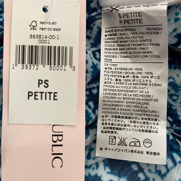 Banana Republic blue and white dress. Size: SP - Picture 5 of 5